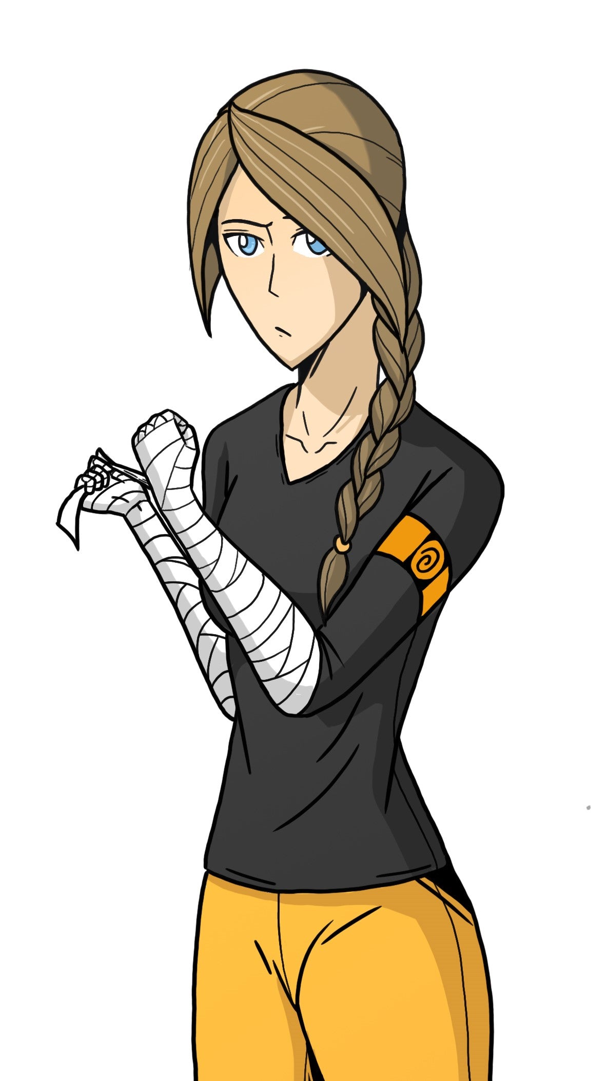 Аниме герой за подарък. кестеняво момиче боец