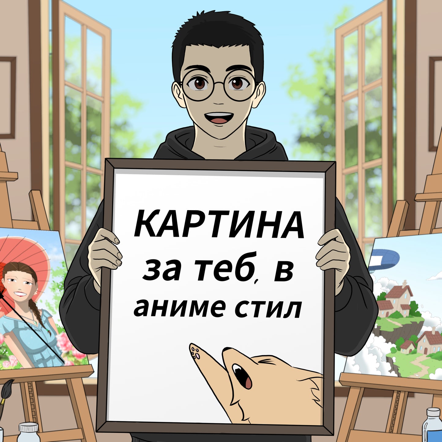 Unique Anime Caricature - Personalized Character Illustration as a Gift for You or a Loved One - Digital