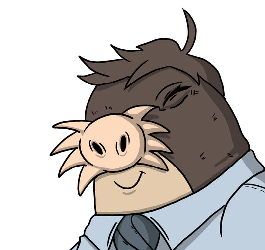 аниме къртица герой с усмивка има и риза с вратовръзка